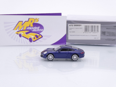 Preview: Minichamps 870068021 # Porsche 911 (991) Carrera S Baujahr 2013 " dunkelblaumetallic " 1:87