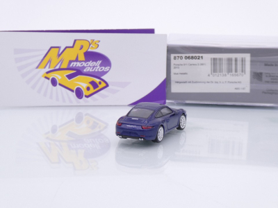 Preview: Minichamps 870068021 # Porsche 911 (991) Carrera S Baujahr 2013 " dunkelblaumetallic " 1:87
