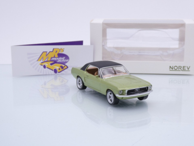 Preview: Norev 270585 # Ford Mustang Baujahr 1969 " hellgrünmetallic-schwarz " 1:43