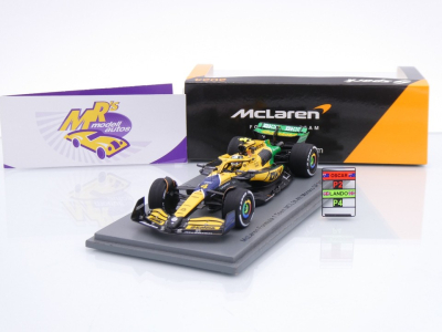 Spark S9538 # McLaren MCL38 F1 #4 4th Monaco GP 2024 " Lando Norris " 1:43