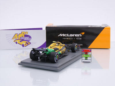 Preview: Spark S9538 # McLaren MCL38 F1 #4 4th Monaco GP 2024 " Lando Norris " 1:43