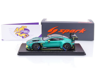 Preview: Spark S7935 # Aston Martin Vantage AMR GT3 EVO Präsentation 2024 " Astongrün-metallic " 1:43