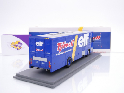 Preview: Spark S2674 # Leyland Renntransporter Baujahr 1976 " ELF Tyrrell F1 Racing " 1:43