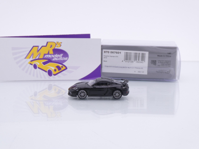 Preview: Minichamps 870067601 # Porsche Cayman GT4 Baujahr 2019 " schwarz " 1:87