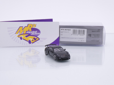 Preview: Minichamps 870067601 # Porsche Cayman GT4 Baujahr 2019 " schwarz " 1:87