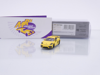 Minichamps 870067602 # Porsche Cayman GT4 Baujahr 2019 " gelb " 1:87