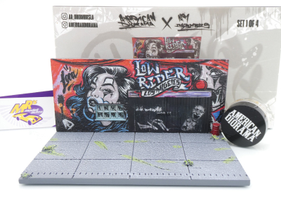 American Diorama AD-2423 # Diorama " Street Art LA Lowrider " + Streumaterial 1:64