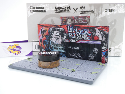Preview: American Diorama AD-2423 # Diorama " Street Art LA Lowrider " + Streumaterial 1:64