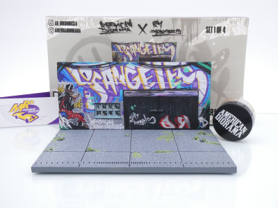 American Diorama AD-2424 # Diorama " Street Art LA Graffiti " + Streumataterial 1:64