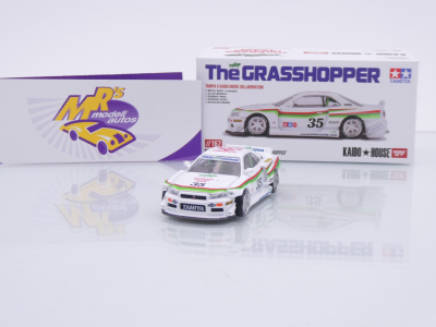 TSM MINI GT KHMG167 # Nissan Skyline GT-R (R34) " Kaido House x Tamiya The Grasshopper V1 " 1:64