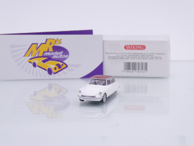 Wiking 0807 13 # Citroën ID 19 Limousine Baujahr 1957-69 " weiß-rubinrot " 1:87