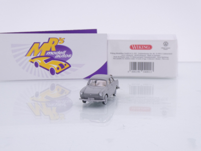 Wiking 0040 01 # Volkswagen VW 1600 Coupe mit Lederkoffer Baujahr 1963-69 " staubgrau " 1:87