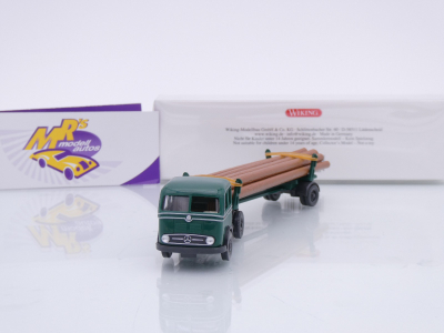 Wiking 0390 14 # Mercedes-Benz Pullman Langholztransporter Baujahr 1955-63 " moosgrün " 1:87