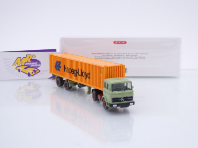 Preview: Wiking 0523 05 # Mercedes-Benz Containersattelzug Baujahr 1970-74 " Hapag-Lloyd " 1:87