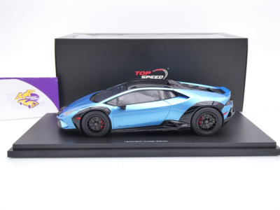 Preview: Top Speed TS0609 # Lamborghini Huracan Sterrato Baujahr 2022 " Blu Aegir " 1:18