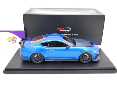 Preview: Top Speed TS0552 # Ford Mustang Dark Horse Baujahr 2024 " Grabber Blue Metallic " 1:18