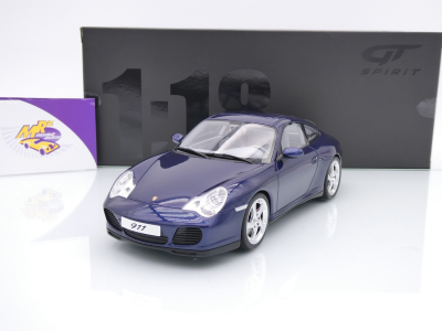 GT Spirit GT938 # Porsche 911 (996.2) Carrera 4S Baujahr 2002 " dunkelblaumetallic " 1:18
