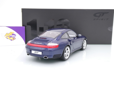 Preview: GT Spirit GT938 # Porsche 911 (996.2) Carrera 4S Baujahr 2002 " dunkelblaumetallic " 1:18