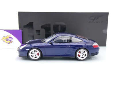 Preview: GT Spirit GT938 # Porsche 911 (996.2) Carrera 4S Baujahr 2002 " dunkelblaumetallic " 1:18