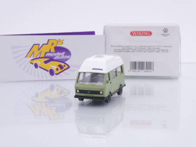 Wiking 0269 01 # Volkswagen VW LT 28 Wohnmobil Baujahr 1975-96 " hellgrün-weiß " 1:87