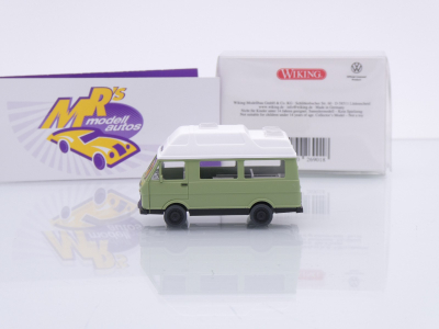 Preview: Wiking 0269 01 # Volkswagen VW LT 28 Wohnmobil Baujahr 1975-96 " hellgrün-weiß " 1:87