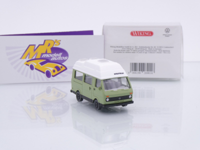 Preview: Wiking 0269 01 # Volkswagen VW LT 28 Wohnmobil Baujahr 1975-96 " hellgrün-weiß " 1:87