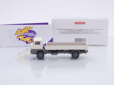 Preview: Wiking 0417 03 # Henschel HS 14/16 Pritschen-LKW Baujahr 1961-65 " beige-grau " 1:87