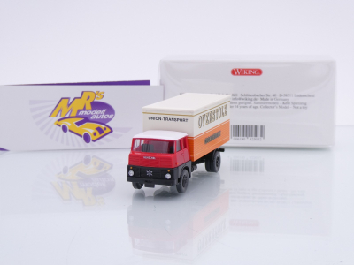 Wiking 0425 03 # Henschel HS 14/16 Koffer-LKW Baujahr 1961-65 " Union Transport / Overstolz Cigaretten " 1:87