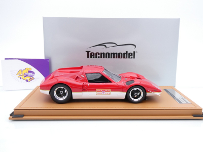 Preview: Tecnomodel TM18-293A # Lotus 62 Press Version Baujahr 1969 " rot-weiß " 1:18