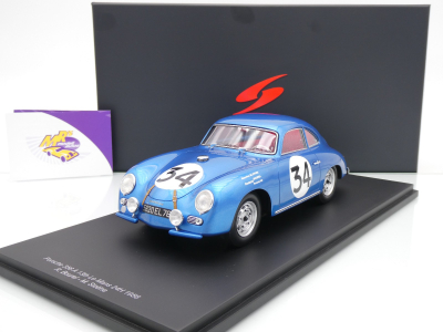 Spark 18S675 # Porsche 356 A/4 #34 13th 24h Le Mans 1956 " Slotine - Bourel " 1:18