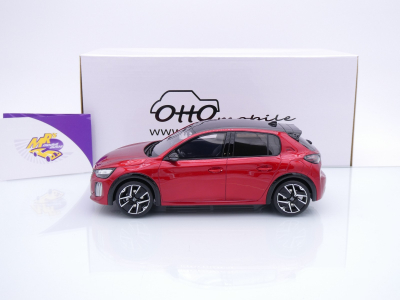 Preview: Ottomobile OT1163 # Peugeot 208 GT Hybrid Baujahr 2024 " dunkelrotmetallic " 1:18