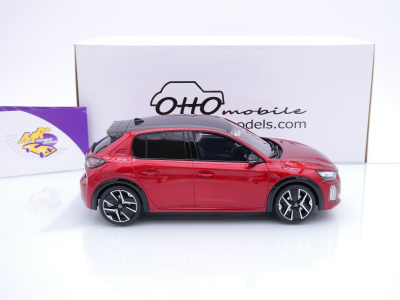 Preview: Ottomobile OT1163 # Peugeot 208 GT Hybrid Baujahr 2024 " dunkelrotmetallic " 1:18
