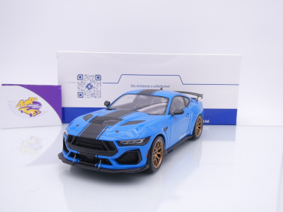 Solido S1813802 # Ford Mustang Shelby Super Snake Baujahr 2024 " blau-schwarz " 1:18