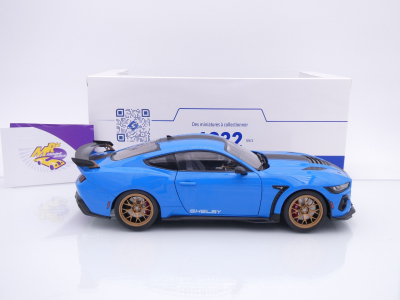 Preview: Solido S1813802 # Ford Mustang Shelby Super Snake Baujahr 2024 " blau-schwarz " 1:18