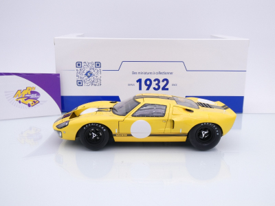 Preview: Solido S1803011 # Ford GT40 MK1 Baujahr 1968 " gelb + schwarze Streifen " 1:18