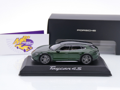 Preview: Norev WAP0201050STCT # Porsche Taycan 4S (J1 PA) Baujahr 2024 " oakgrünmetallic " 1:43