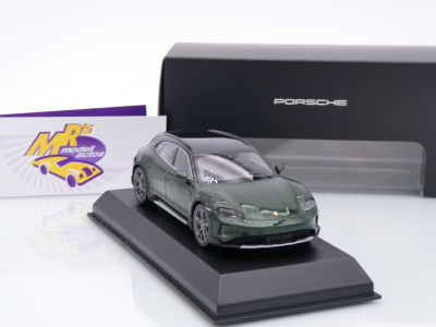 Preview: Norev WAP0201050STCT # Porsche Taycan 4S (J1 PA) Baujahr 2024 " oakgrünmetallic " 1:43
