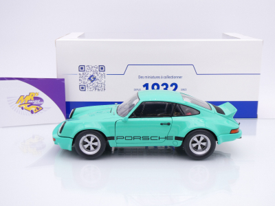 Preview: Solido S1810705 # Porsche 911 RSR IROC Version Baujahr 1974 " mintgrün " 1:18