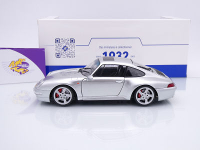 Preview: Solido S1810103 # Porsche 911 (993) 4S Coupe Baujahr 1996 " silbermetallic " 1:18