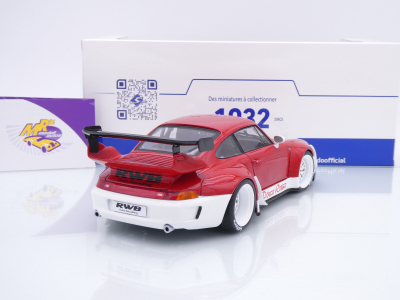 Preview: Solido S1808505 # Porsche 911 (993) RWB Rauh-Welt Baujahr 2020 " Porco Rosso " 1:18