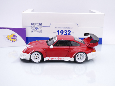 Preview: Solido S1808505 # Porsche 911 (993) RWB Rauh-Welt Baujahr 2020 " Porco Rosso " 1:18
