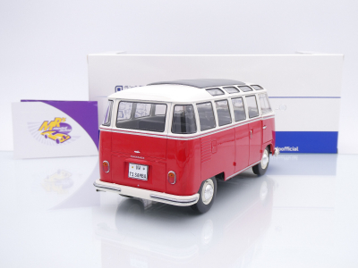 Preview: Solido S1813402 # VW Volkswagen T1 Sambabus Baujahr 1962 " rot-weiß " 1:18