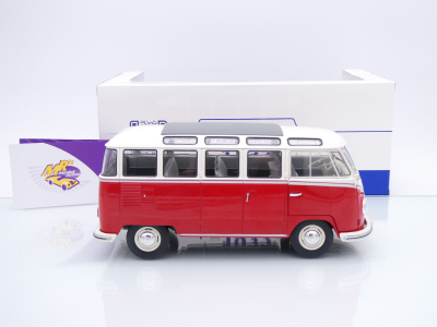 Preview: Solido S1813402 # VW Volkswagen T1 Sambabus Baujahr 1962 " rot-weiß " 1:18