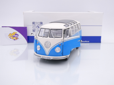 Solido S1813401 # VW Volkswagen T1 Samba Baujahr 1962 " blau-weiß " 1:18