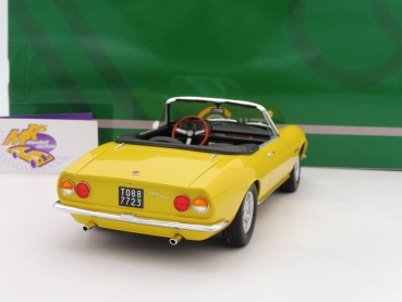 Cult CML087-2 # Fiat Dino Spyder Cabriolet Baujahr 1966 in " gelb " 1:18