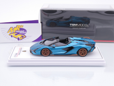 Preview: TSM Models 430831 # Lamborghini Sian Roadster Baujahr 2019 " Blu Uranus " 1:43