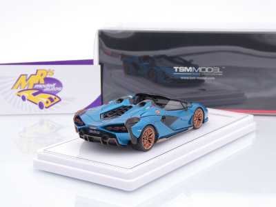 Preview: TSM Models 430831 # Lamborghini Sian Roadster Baujahr 2019 " Blu Uranus " 1:43
