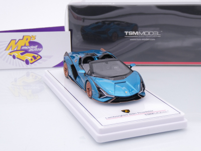 Preview: TSM Models 430831 # Lamborghini Sian Roadster Baujahr 2019 " Blu Uranus " 1:43