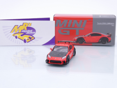 TSM MINI GT MGT00885-L # Toyota GR86 LB-Works Nation LHD rot-schwarz " Liberty Walk " 1:64