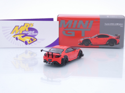Preview: TSM MINI GT MGT00885-L # Toyota GR86 LB-Works Nation LHD rot-schwarz " Liberty Walk " 1:64